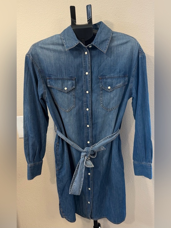 Pendleton Dresses & Skirts - Pendleton Western 100% Cotton Pearl Snap Denim Shirt Dress | Western Cowgirl | S